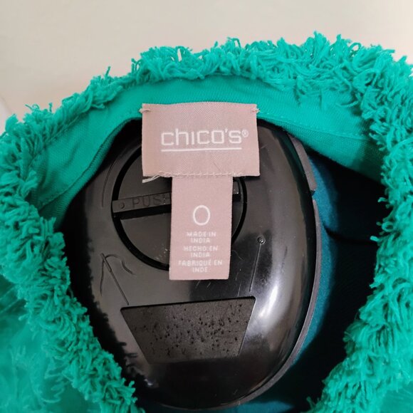 Chico's Green Embroidered Jacket - Picture 8 of 9